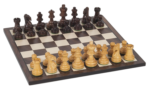 Board Games - WE Games - Walnut 12" Chess Set (Chocolate)