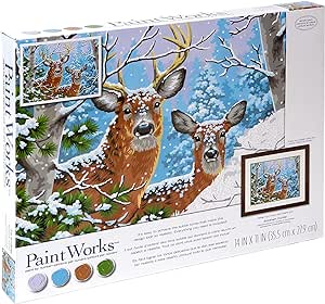 PaintWorks - Paint By Numbers - Whitetail Winter | Event Horizon Hobbies CA