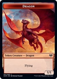 Dragon // Thopter Double-sided Token [Kaldheim Commander Tokens] | Event Horizon Hobbies CA