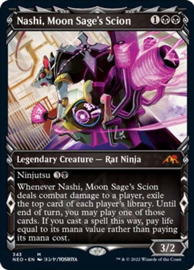 Nashi, Moon Sage's Scion (Showcase Ninja) [Kamigawa: Neon Dynasty] | Event Horizon Hobbies CA