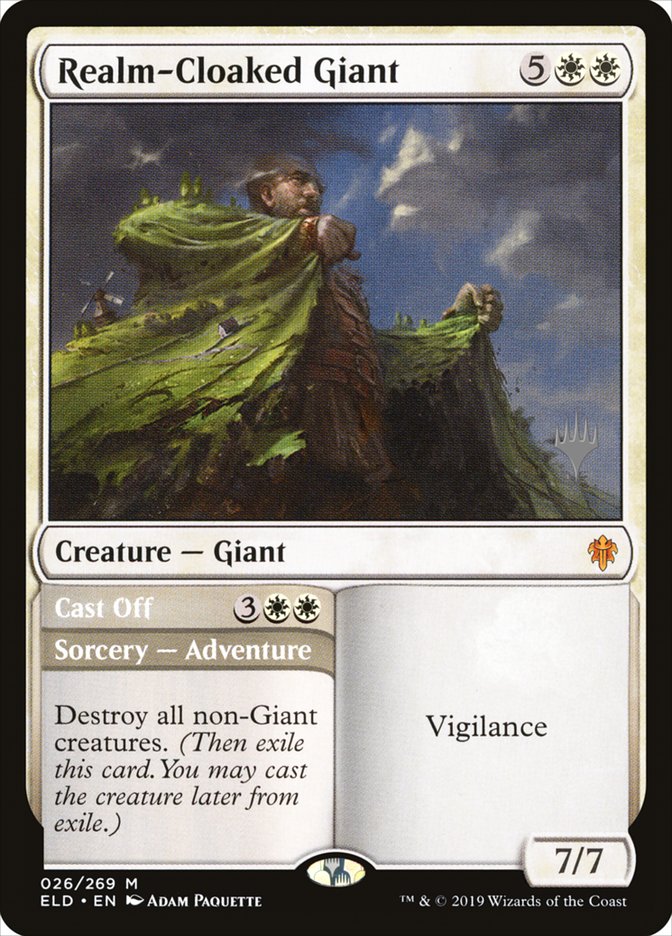 Realm-Cloaked Giant // Cast Off (Promo Pack) [Throne of Eldraine Promos] | Event Horizon Hobbies CA