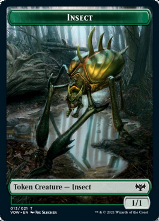 Insect // Human Soldier Double-sided Token [Innistrad: Crimson Vow Tokens] | Event Horizon Hobbies CA