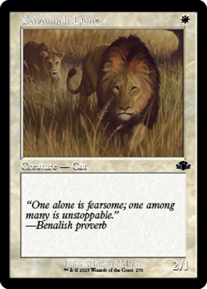 Savannah Lions (Retro) [Dominaria Remastered] | Event Horizon Hobbies CA