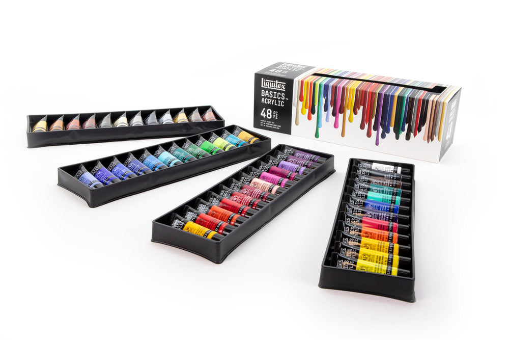 Liquitex Basics Acrylic Colours Set  (48x22mL) | Event Horizon Hobbies CA
