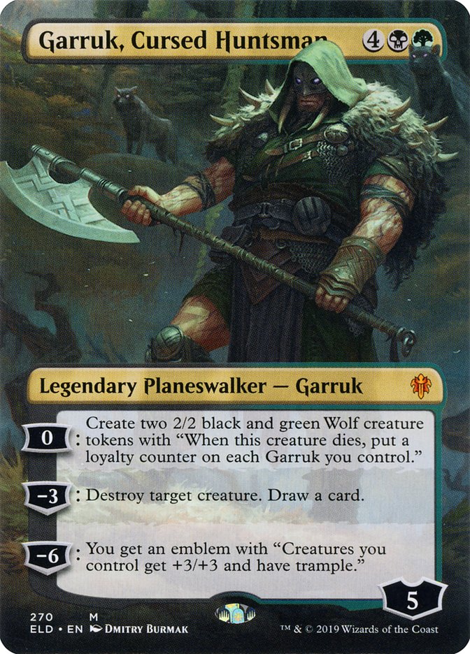 Garruk, Cursed Huntsman (Borderless) [Throne of Eldraine] | Event Horizon Hobbies CA