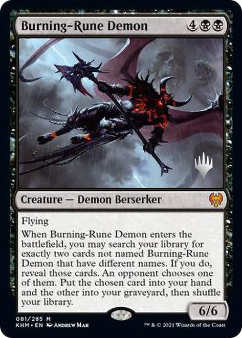 Burning-Rune Demon [Kaldheim Promo Pack] | Event Horizon Hobbies CA