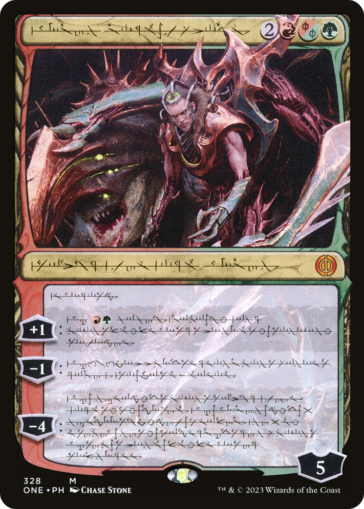 Lukka, Bound to Ruin (Phyrexian) [Phyrexia: All Will Be One] | Event Horizon Hobbies CA