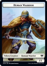 Human Warrior // Bird Double-sided Token [Kaldheim Tokens] | Event Horizon Hobbies CA