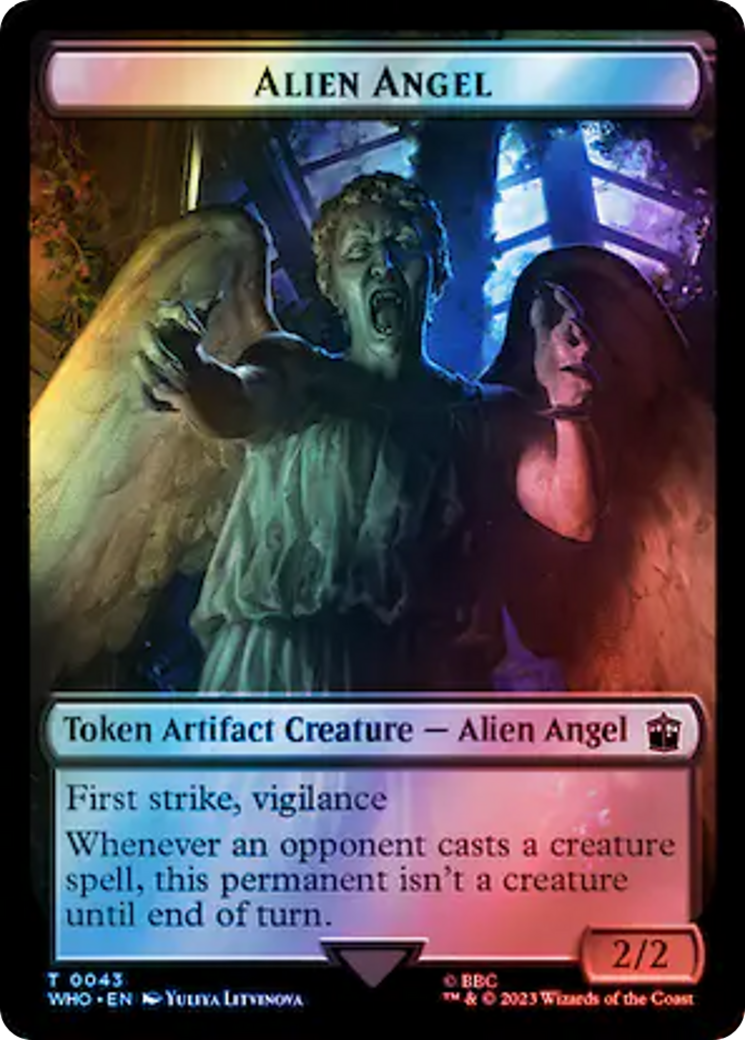 Alien Angel // Food (0058) Double-Sided Token (Surge Foil) [Doctor Who Tokens] | Event Horizon Hobbies CA