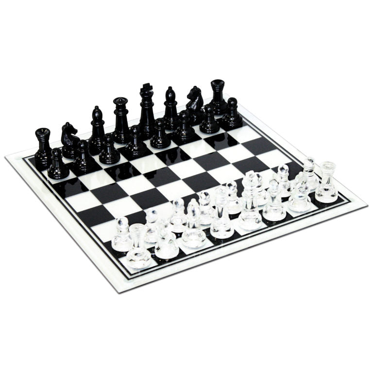 Board Games - WE Games - Black and Clear Glass Chess Set | Event Horizon Hobbies CA