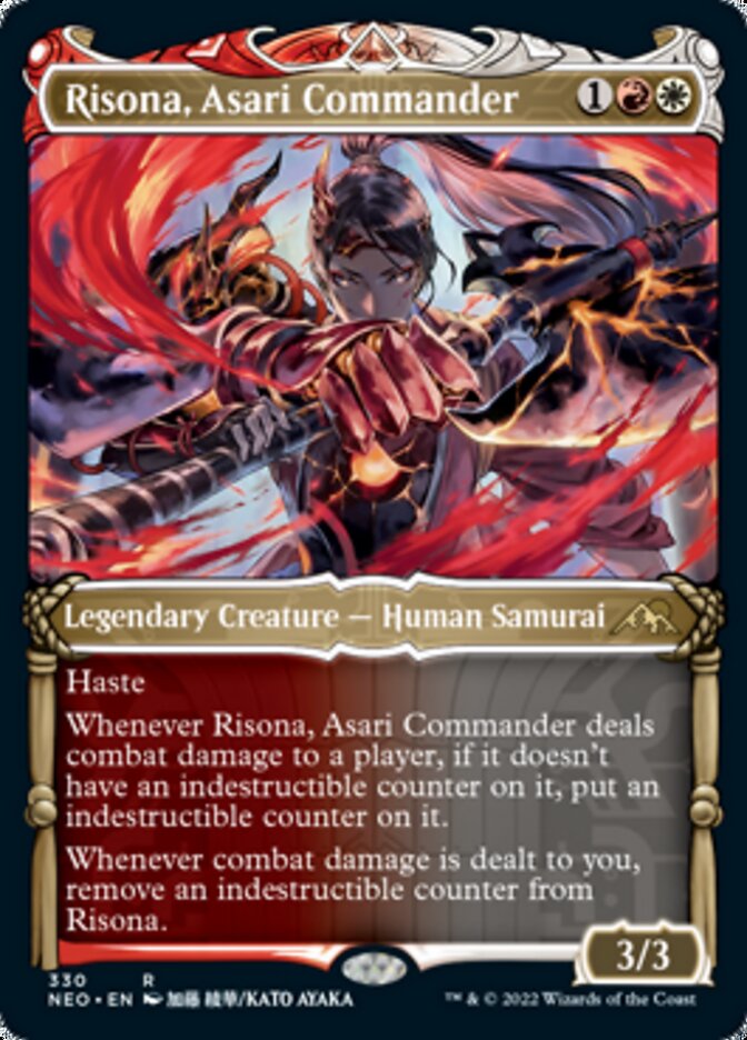 Risona, Asari Commander (Showcase Samurai) [Kamigawa: Neon Dynasty] | Event Horizon Hobbies CA