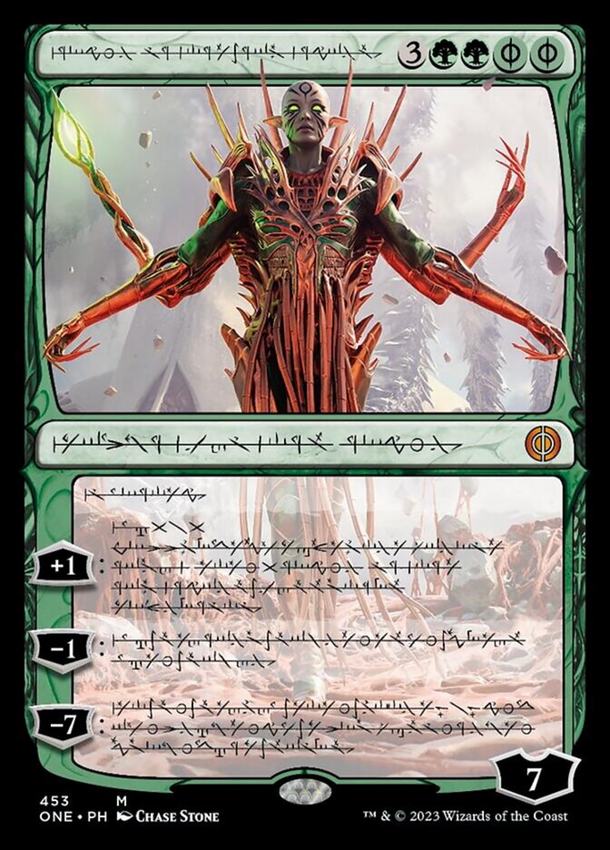 Nissa, Ascended Animist (Phyrexian Step-and-Compleat Foil) [Phyrexia: All Will Be One] | Event Horizon Hobbies CA