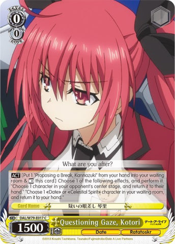 Questioning Gaze, Kotori (DAL/W79-E017 C) [Date A Live]