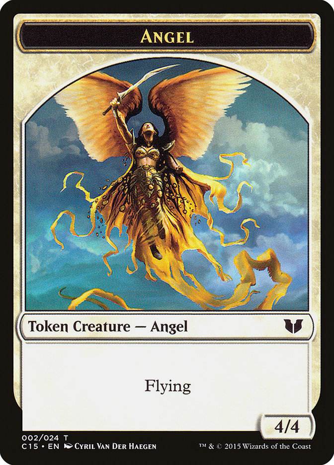 Spirit (022) // Angel Double-Sided Token [Commander 2015 Tokens] | Event Horizon Hobbies CA