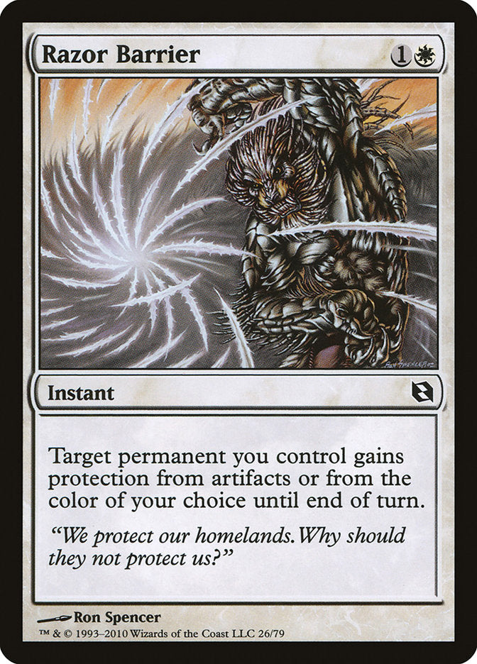Razor Barrier [Duel Decks: Elspeth vs. Tezzeret] | Event Horizon Hobbies CA