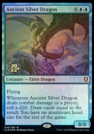 Ancient Silver Dragon [Commander Legends: Battle for Baldur's Gate Prerelease Promos] | Event Horizon Hobbies CA