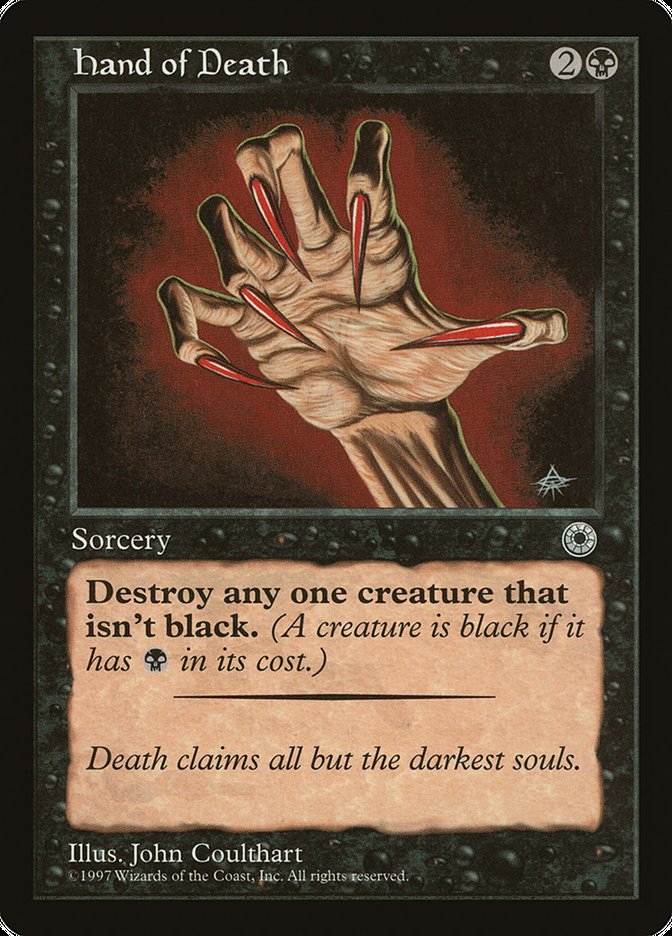 Hand of Death (With Creature Color Explanation) [Portal] | Event Horizon Hobbies CA
