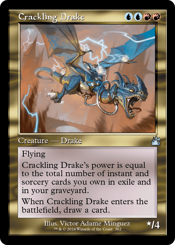 Crackling Drake (Retro Frame) [Ravnica Remastered] | Event Horizon Hobbies CA