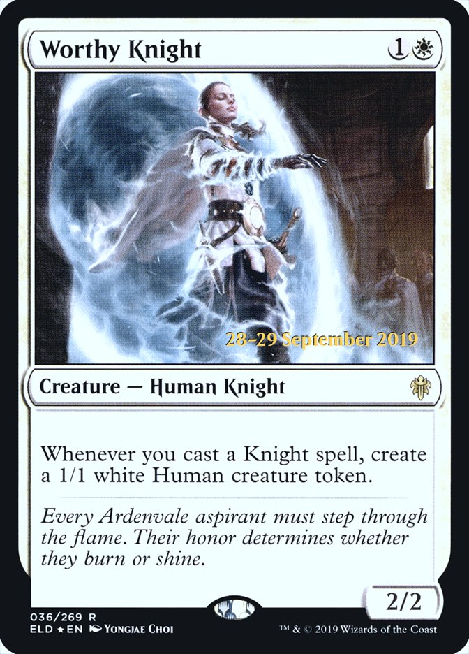 Worthy Knight  [Throne of Eldraine Prerelease Promos] | Event Horizon Hobbies CA
