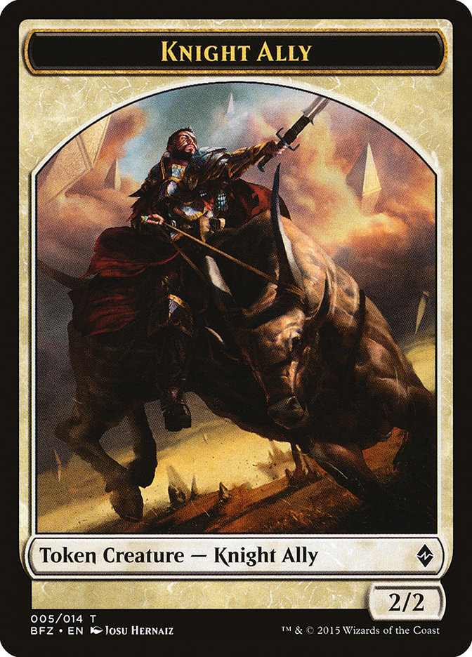 Knight Ally [Battle for Zendikar Tokens] | Event Horizon Hobbies CA