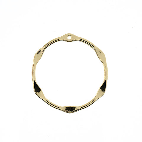 Beading - Earring  - Pendant Partly Flattened Circle