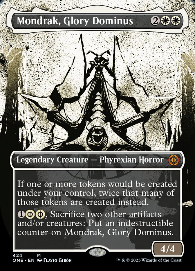 Mondrak, Glory Dominus (Borderless Ichor Step-and-Compleat Foil) [Phyrexia: All Will Be One] | Event Horizon Hobbies CA
