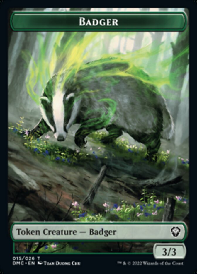 Saproling // Badger Double-sided Token [Dominaria United Tokens] | Event Horizon Hobbies CA