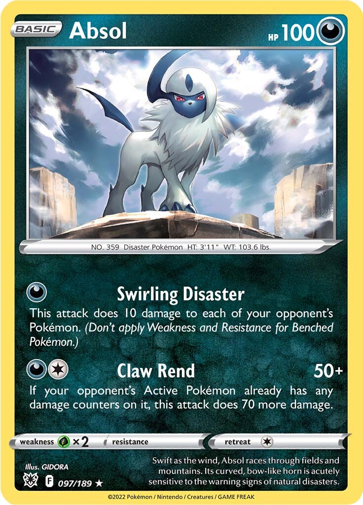Absol (097/189) (Theme Deck Exclusive) [Sword & Shield: Astral Radiance] | Event Horizon Hobbies CA