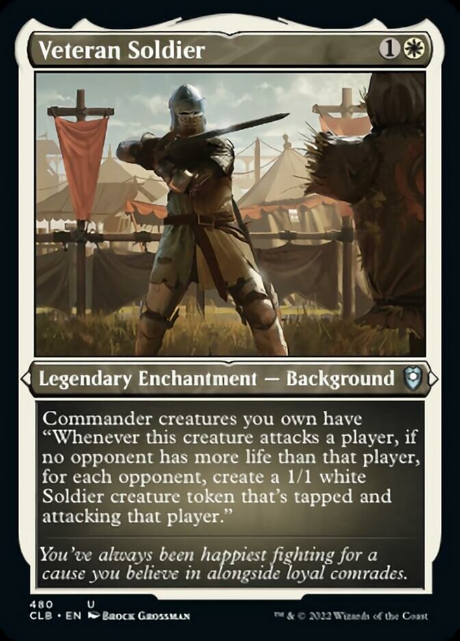 Veteran Soldier (Foil Etched) [Commander Legends: Battle for Baldur's Gate] | Event Horizon Hobbies CA