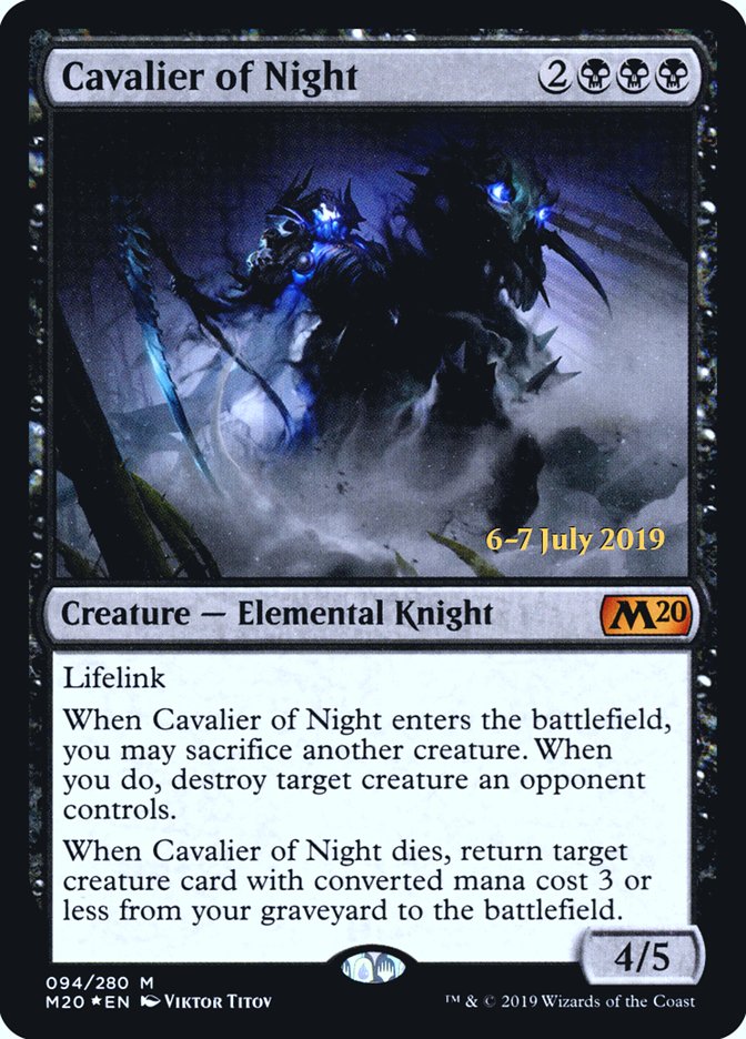 Cavalier of Night  [Core Set 2020 Prerelease Promos] | Event Horizon Hobbies CA