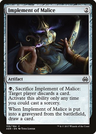 Implement of Malice [Aether Revolt] | Event Horizon Hobbies CA