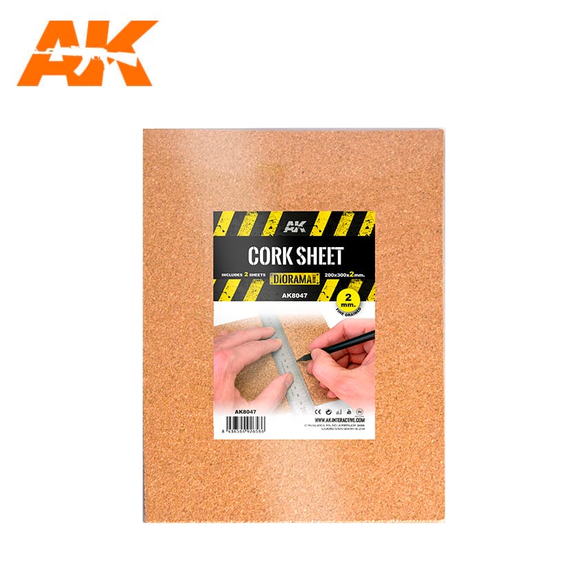 AK Interactive Cork Sheet 2mm Fine | Event Horizon Hobbies CA