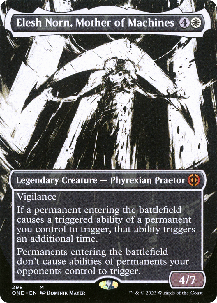 Elesh Norn, Mother of Machines (Borderless Ichor) [Phyrexia: All Will Be One] | Event Horizon Hobbies CA