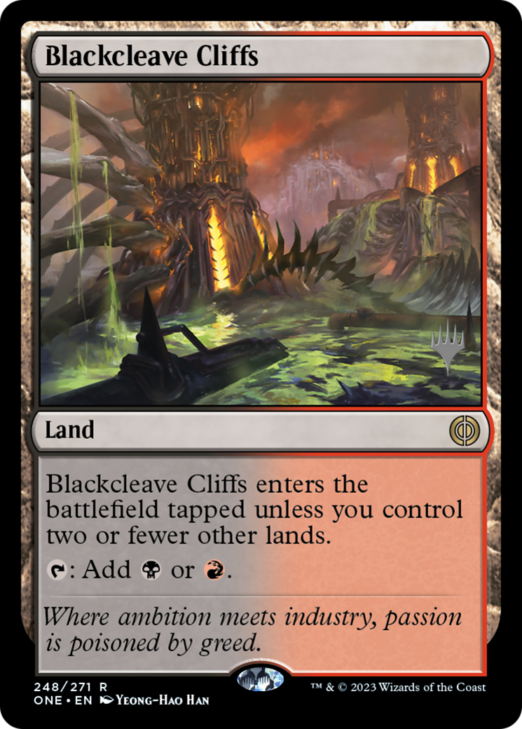 Blackcleave Cliffs (Promo Pack) [Phyrexia: All Will Be One Promos] | Event Horizon Hobbies CA