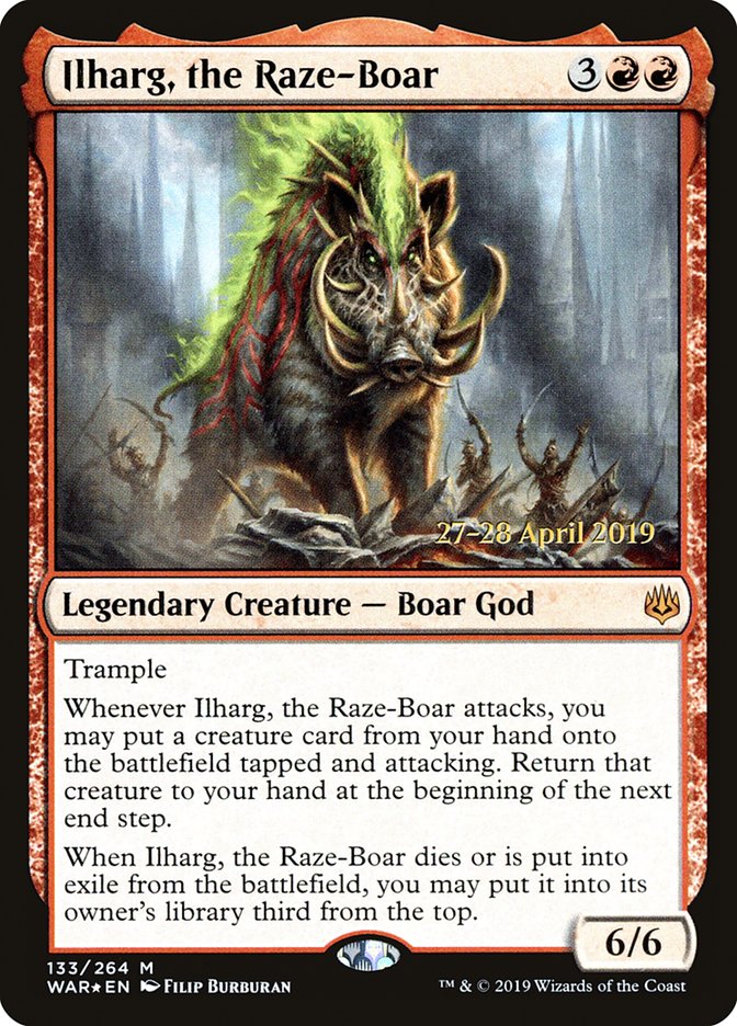 Ilharg, the Raze-Boar  [War of the Spark Prerelease Promos] | Event Horizon Hobbies CA
