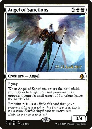 Angel of Sanctions [Amonkhet Promos] | Event Horizon Hobbies CA
