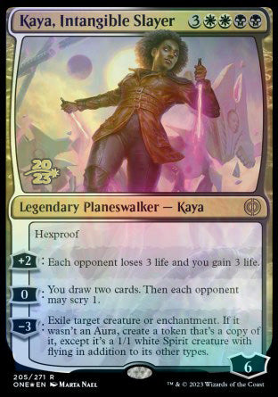 Kaya, Intangible Slayer [Phyrexia: All Will Be One Prerelease Promos] | Event Horizon Hobbies CA