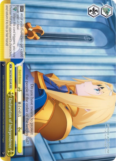 Declaration of Independence (SAO/S65-E024R RRR) [Sword Art Online -Alicization-]