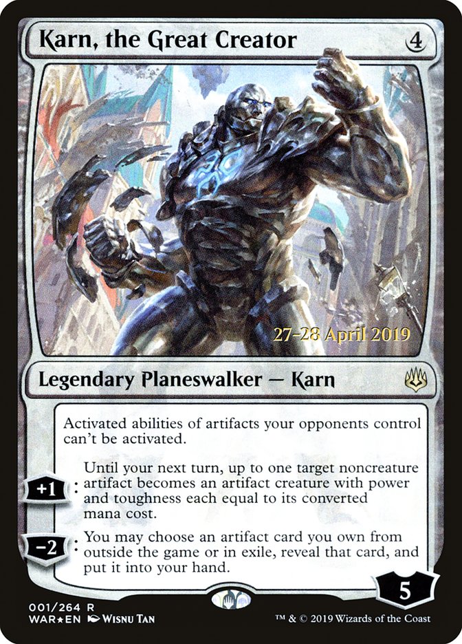 Karn, the Great Creator  [War of the Spark Prerelease Promos] | Event Horizon Hobbies CA