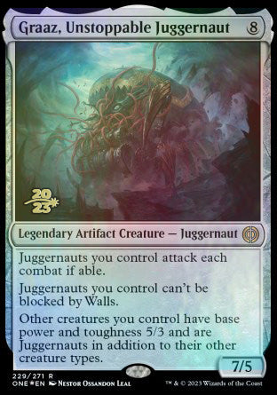 Graaz, Unstoppable Juggernaut [Phyrexia: All Will Be One Prerelease Promos] | Event Horizon Hobbies CA