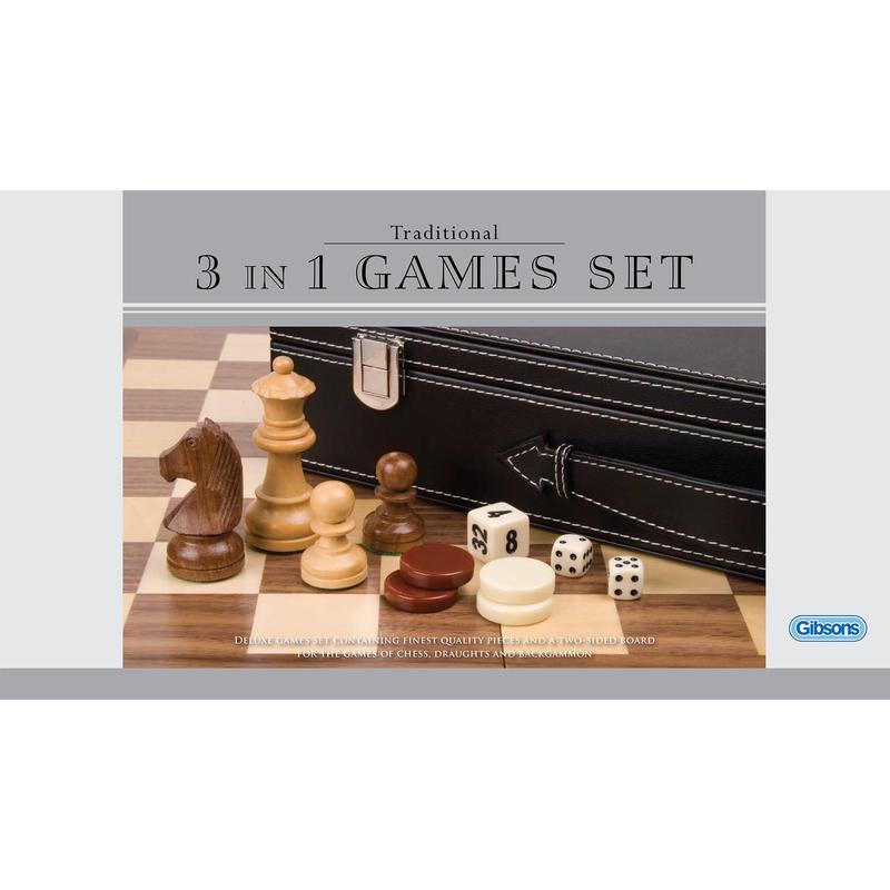 Board Games - Traditional 3 in 1 Games Set | Event Horizon Hobbies CA