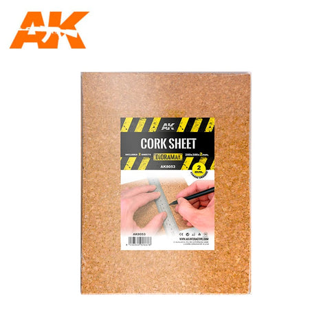 AK Interactive Cork Sheet 3mm Fine