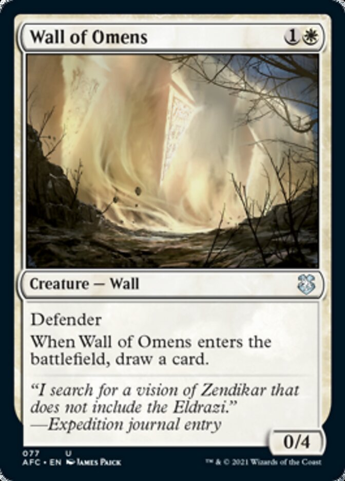 Wall of Omens [Dungeons & Dragons: Adventures in the Forgotten Realms Commander] | Event Horizon Hobbies CA