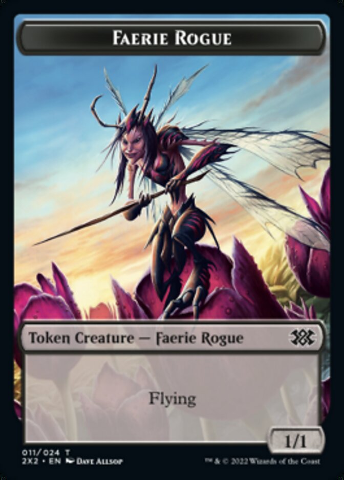 Faerie Rogue // Monk Double-sided Token [Double Masters 2022 Tokens] | Event Horizon Hobbies CA