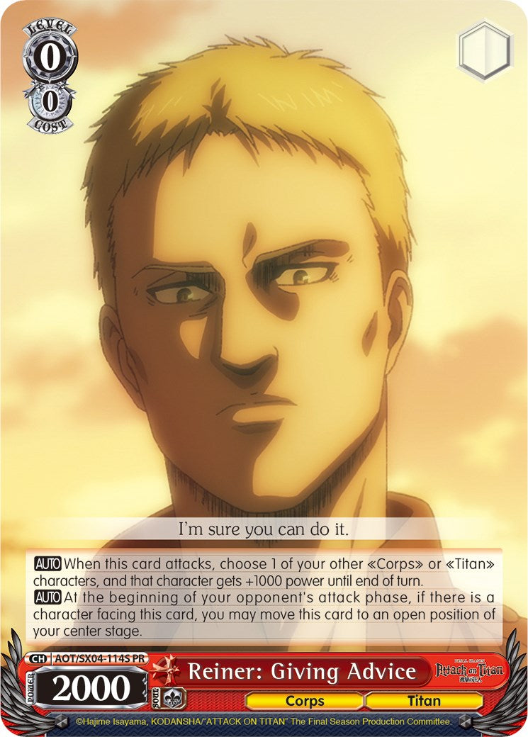 Reiner: Giving Advice (Foil) [Attack On Titan: Final Season]