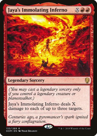 Jaya's Immolating Inferno [Dominaria] | Event Horizon Hobbies CA