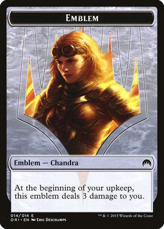 Emblem - Chandra, Roaring Flame [Magic Origins Tokens] | Event Horizon Hobbies CA