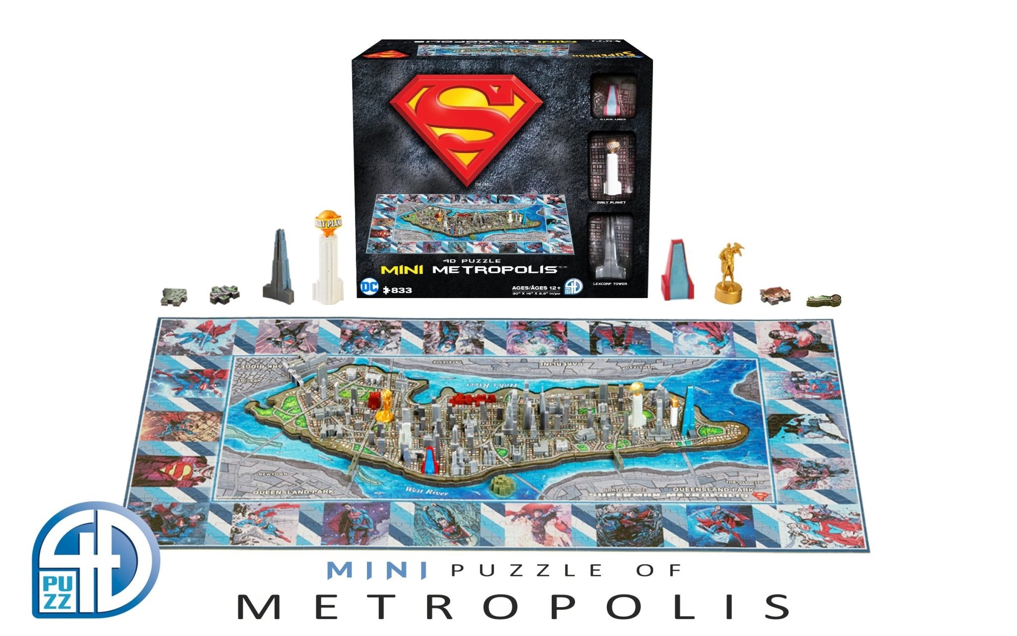 Puzzles - 4D Cityscape - Superman Mini Metropolis | Event Horizon Hobbies CA