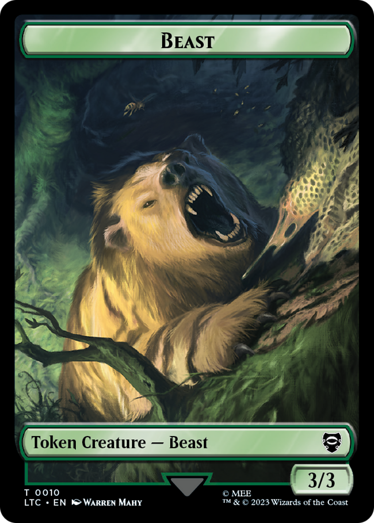 Beast // Treefolk Double Sided Token [The Lord of the Rings: Tales of Middle-Earth Commander Tokens] | Event Horizon Hobbies CA