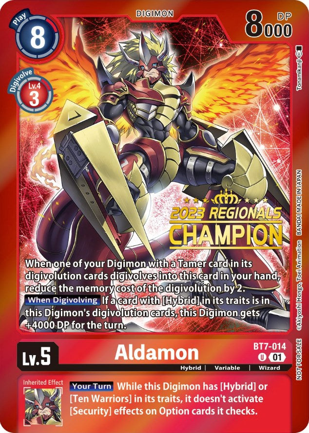 Aldamon [BT7-014] (2023 Regionals Champion) [Next Adventure Promos] | Event Horizon Hobbies CA